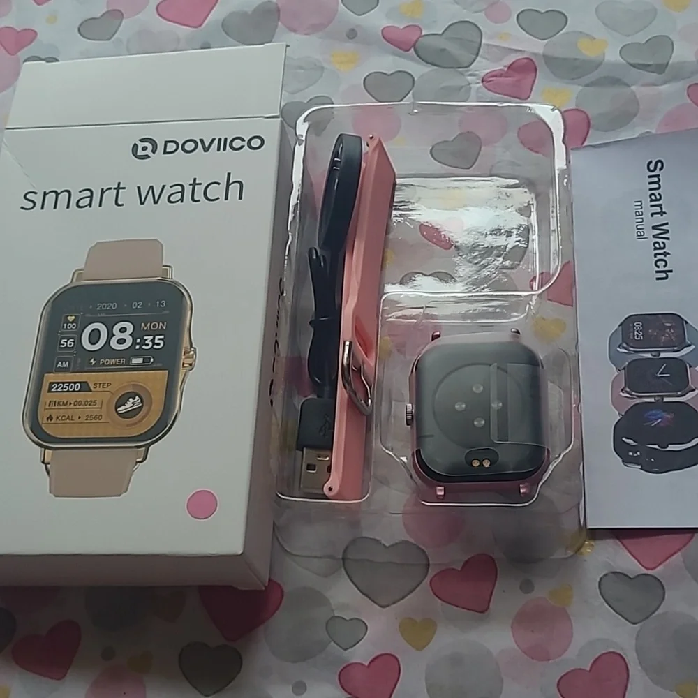 DOVIICO pink Smart Watch New In Box